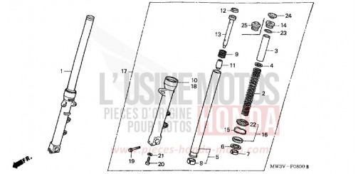 FORCELLA ANTERIORE CB750F21 di 2001